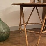 Small round rattan table