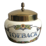 Porcelain tobacco jar from Delfts