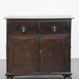 Rare English antique 2-door cabinet from the early 18th century