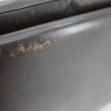 1970s Danish 3-seater sofa in dark brown leather