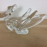 Set of 3 animal cups in vannes crystal, dogs and grasshopper