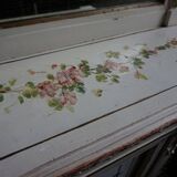 Italian hand-painted Console Table with Mirror and floral painting