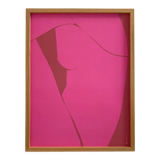 Pink female body art print