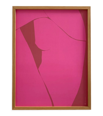 Impression d’art corps féminin rose