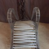 Design armchair 1980 + ottoman recliner
