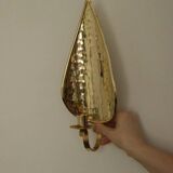 Single mid-century Swedish brass sconce
