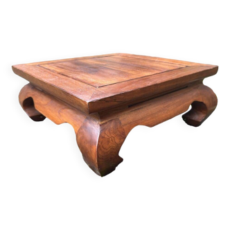 Small opium table, pot holder, teak, vintage