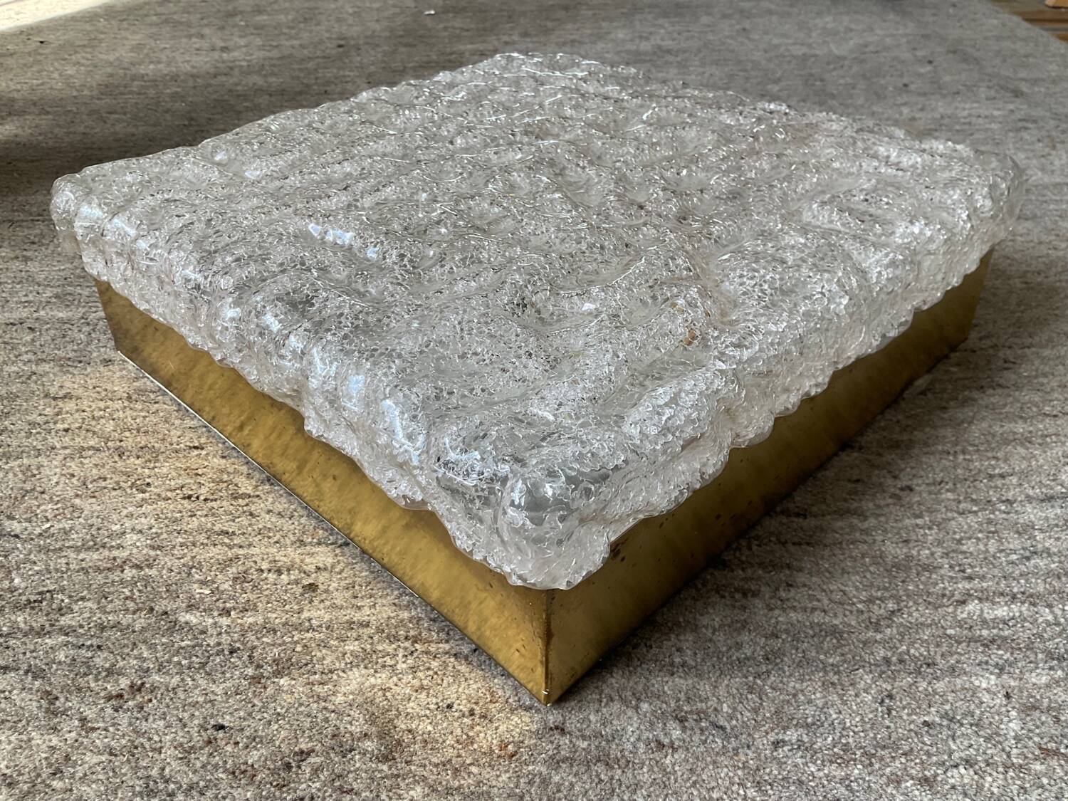 Vintage 70s square ceiling or wall light