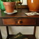 Old country side table in waxed wood