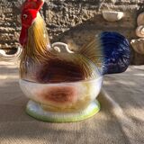 Chicken terrine - French rooster signed by Michel Caugant