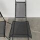 Set of vintage postmodern metal accent chairs by Rolf Rahmlow, 1980s.