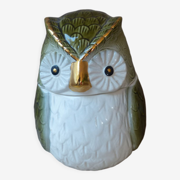 Box with ceramic lid owl shape
