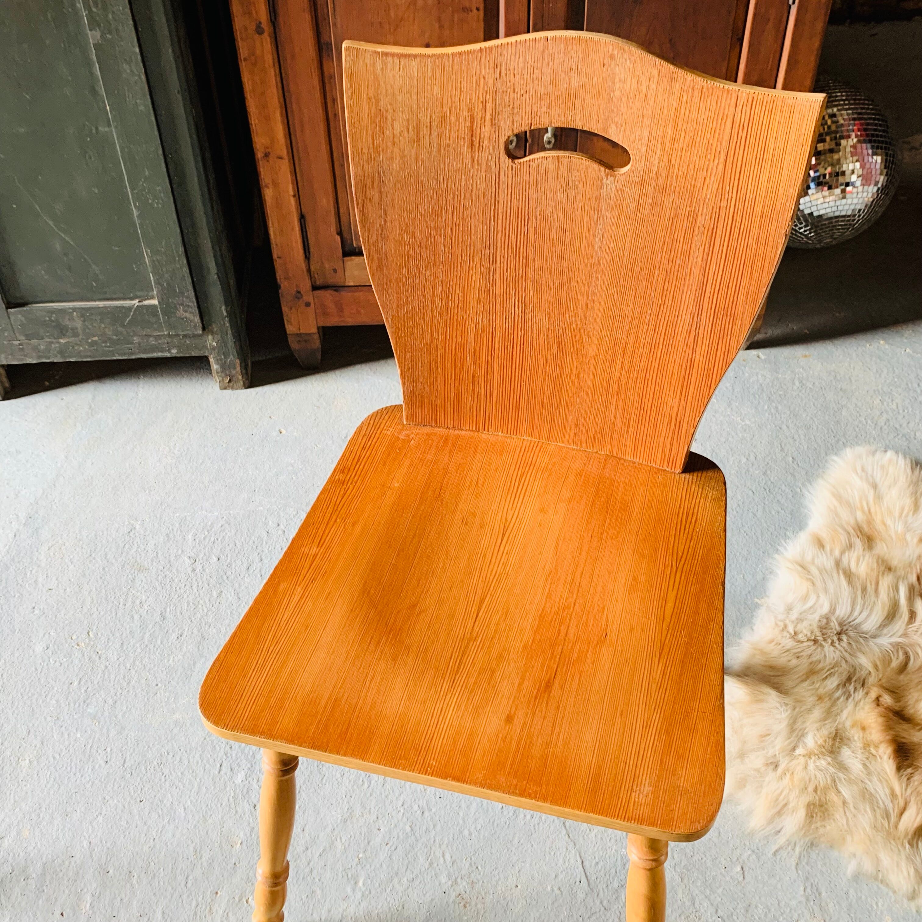 Paire de chaise bois blond  - 1960's