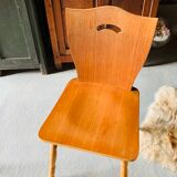 Pair of blond wooden chairs - 1960's