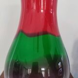 Tricoloured domed vase in thick glass