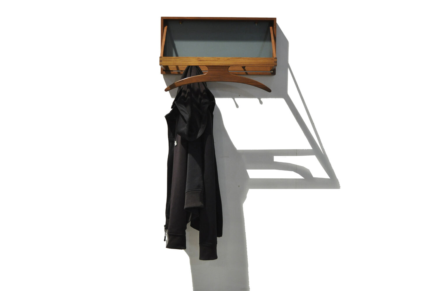 Teak coat rack by Adam Hoff & Poul Ostergaard for Virum, 1950s