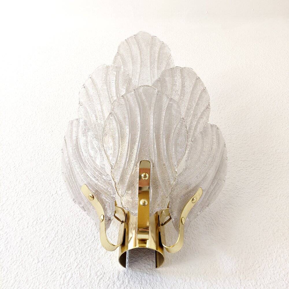 Brass & Murano Sconce, 1960s