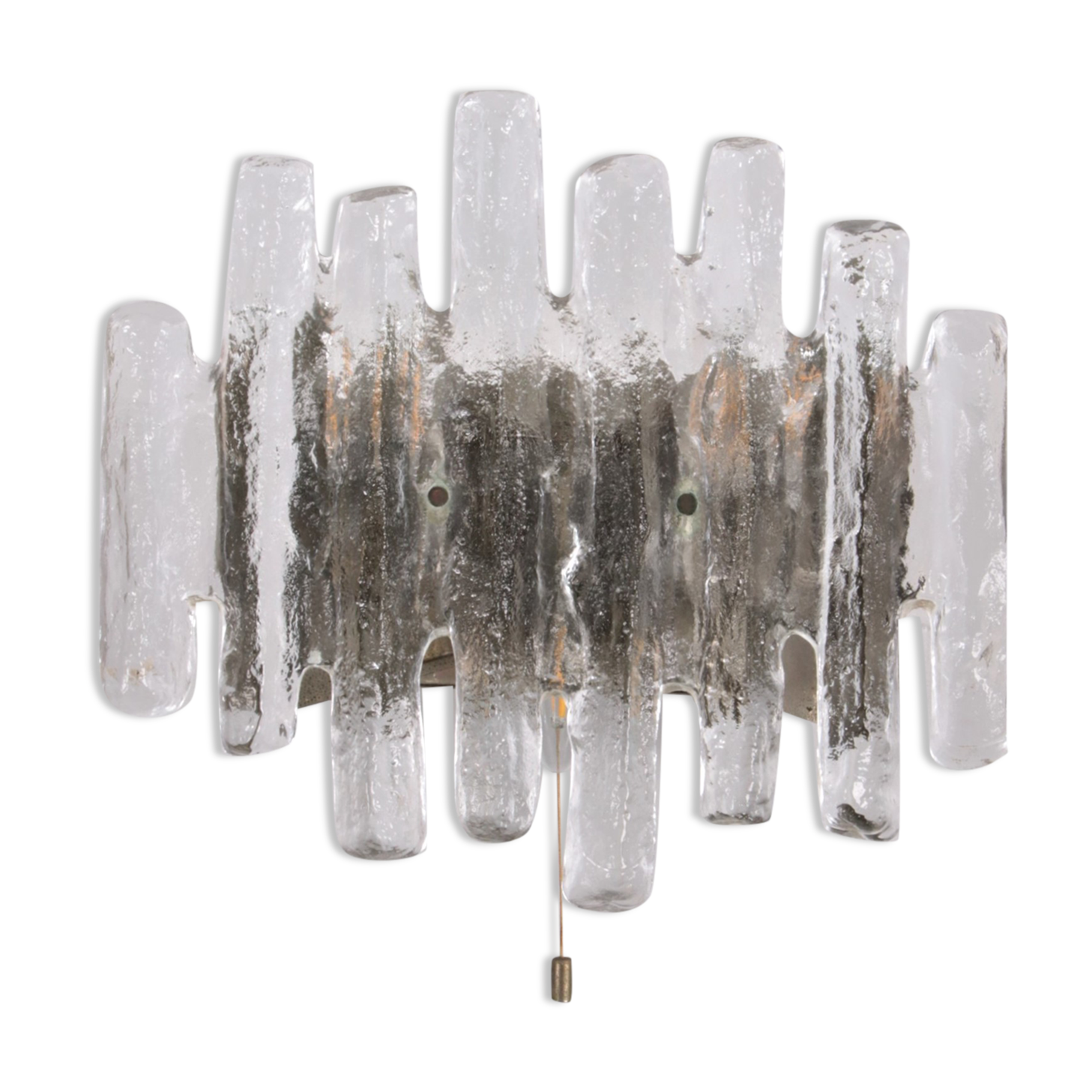 Wall lamp with ice glass made by J.T. Kalmar,1960s