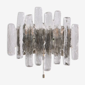Wall lamp with ice glass made by J.T. Kalmar,1960s