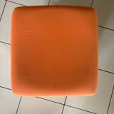 Vintage orange pouf 70's