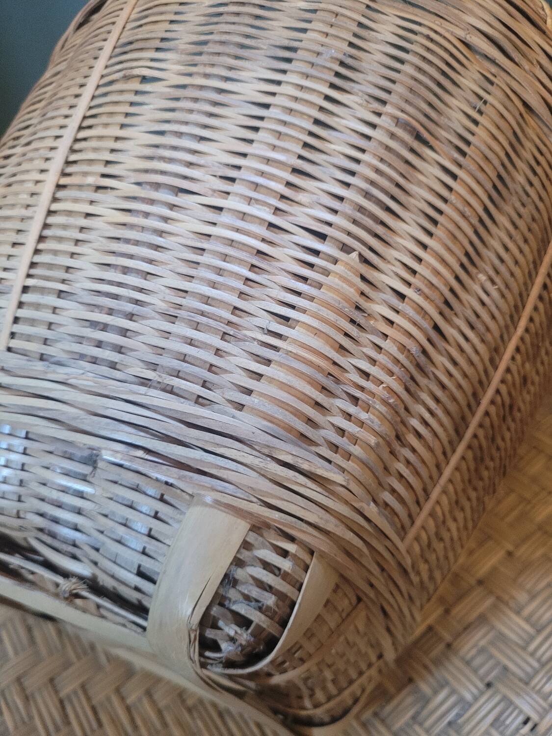 Vintage rattan basket