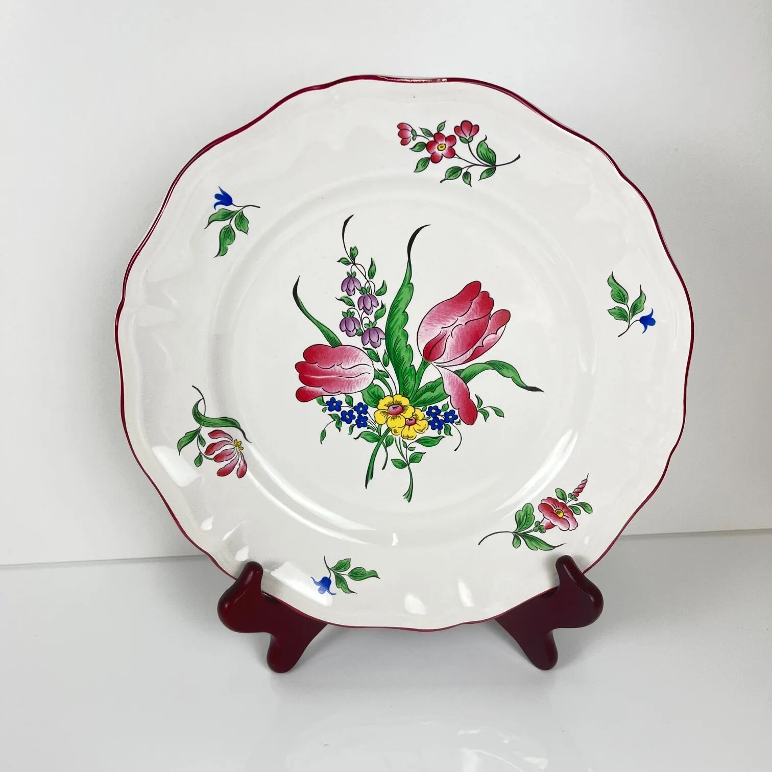 Set of 6 flat plates KG Lunéville – model Réverbère