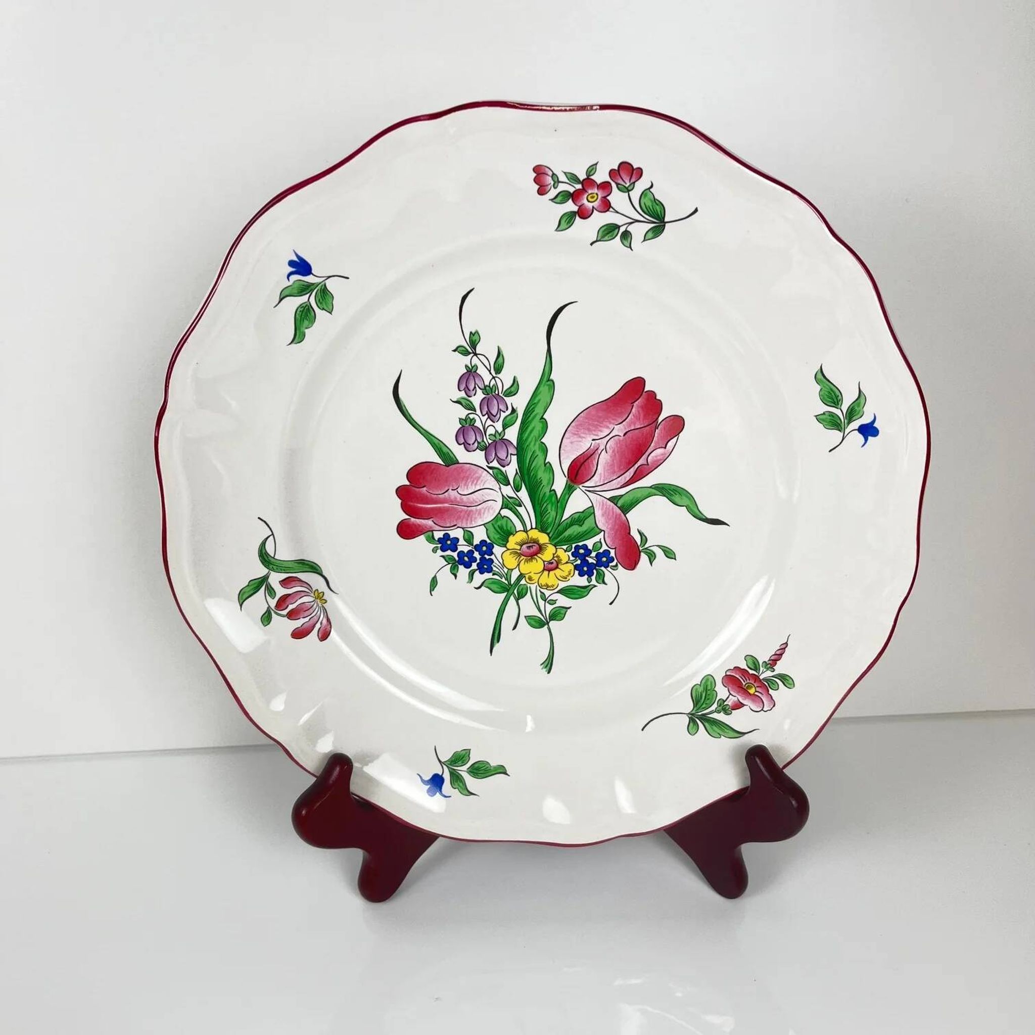 Set of 6 flat plates KG Lunéville – model Réverbère