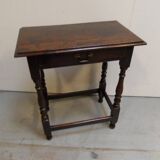 Table d'appoint antique en chêne
