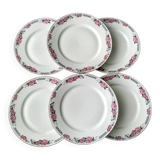 6 Art Deco porcelain dinner plates