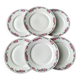 6 Art Deco porcelain dinner plates