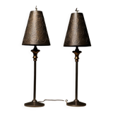 Impressive pair of table lamps by Lam Lee for Leeazanne, 1990s
