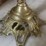19th century marble, brass and tassel chandelier