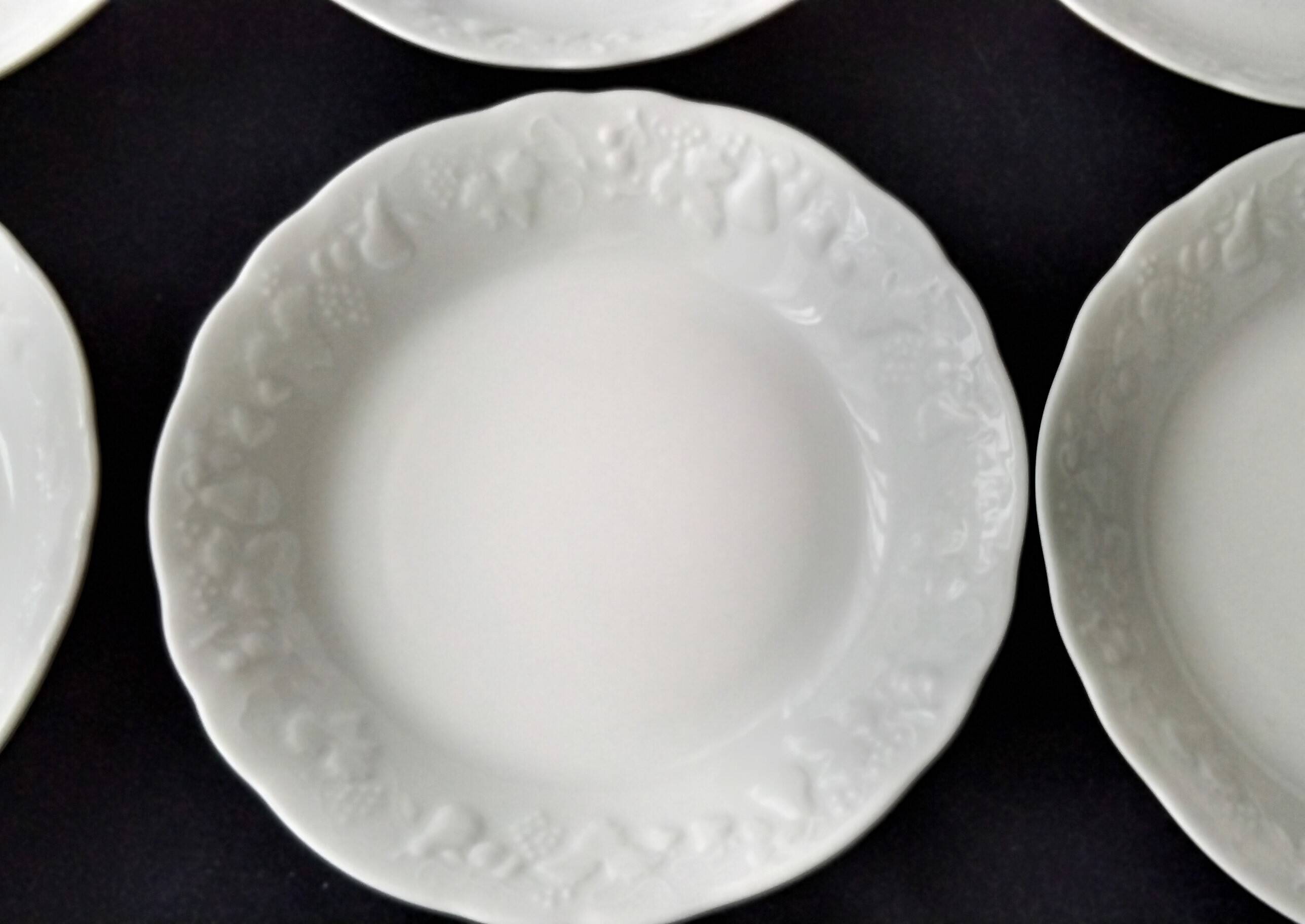 6 deep plates, with a calotte in Limoges porcelain by Ph. Deshoulières