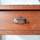 Solid wood table - vintage wooden desk with drawer