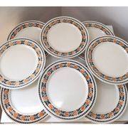 Assiettes à desserts Terre de Fer décor fleurs Badonviller Denise