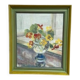 Swedish Oil on Panel "Flower Vase" by Sven Oswaldsson 47, Signed, Framed 44×49cm
