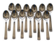 Set of 12 Art Deco silver-plated metal teaspoons. DIXI.
