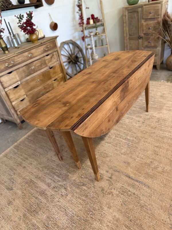 Table ovale modulable en bois massif