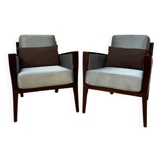 Pair of luxury hotel armchairs