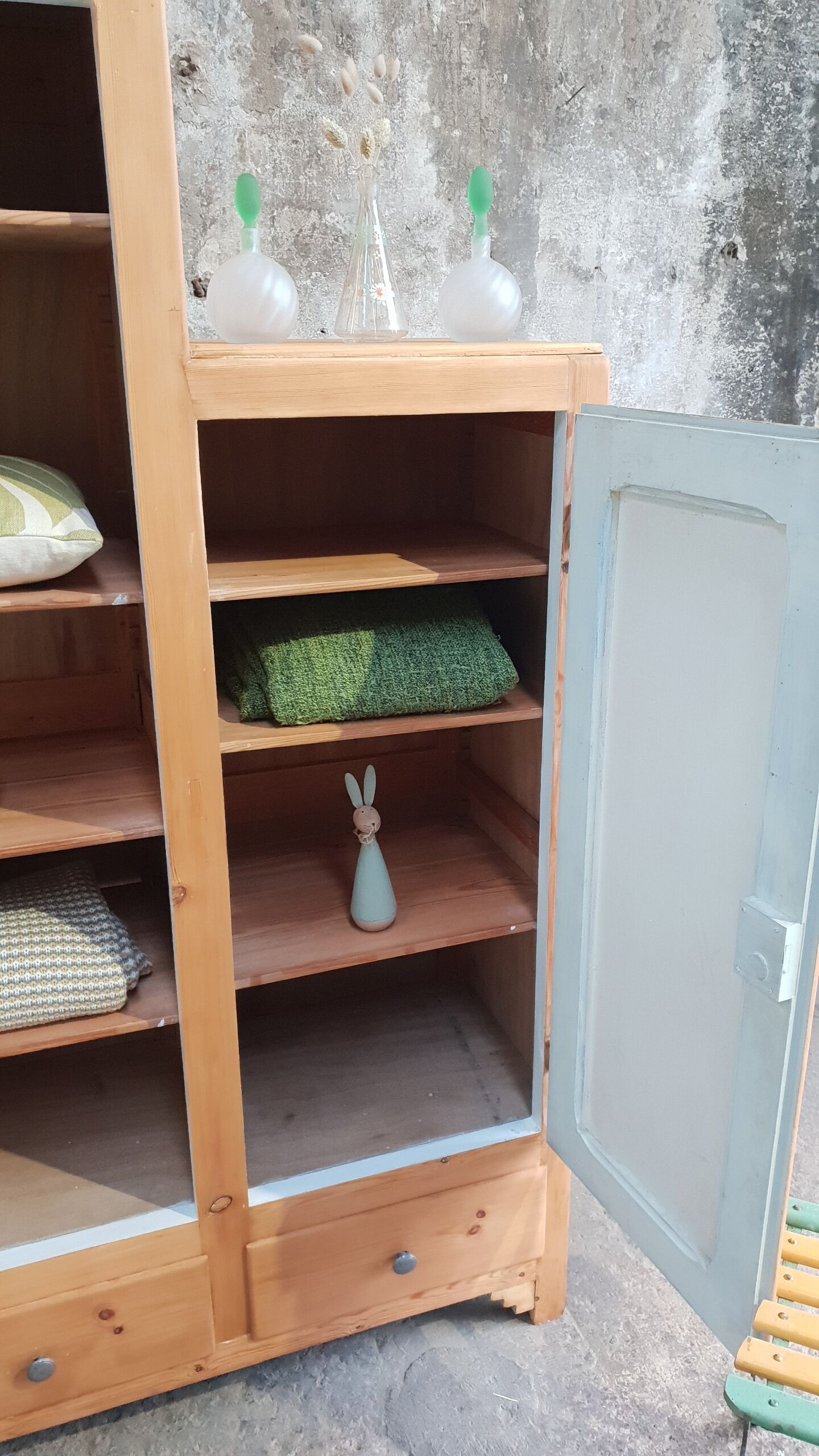 Vintage asymmetrical cabinet