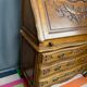 Liège secretary in carved oak in Regency style.