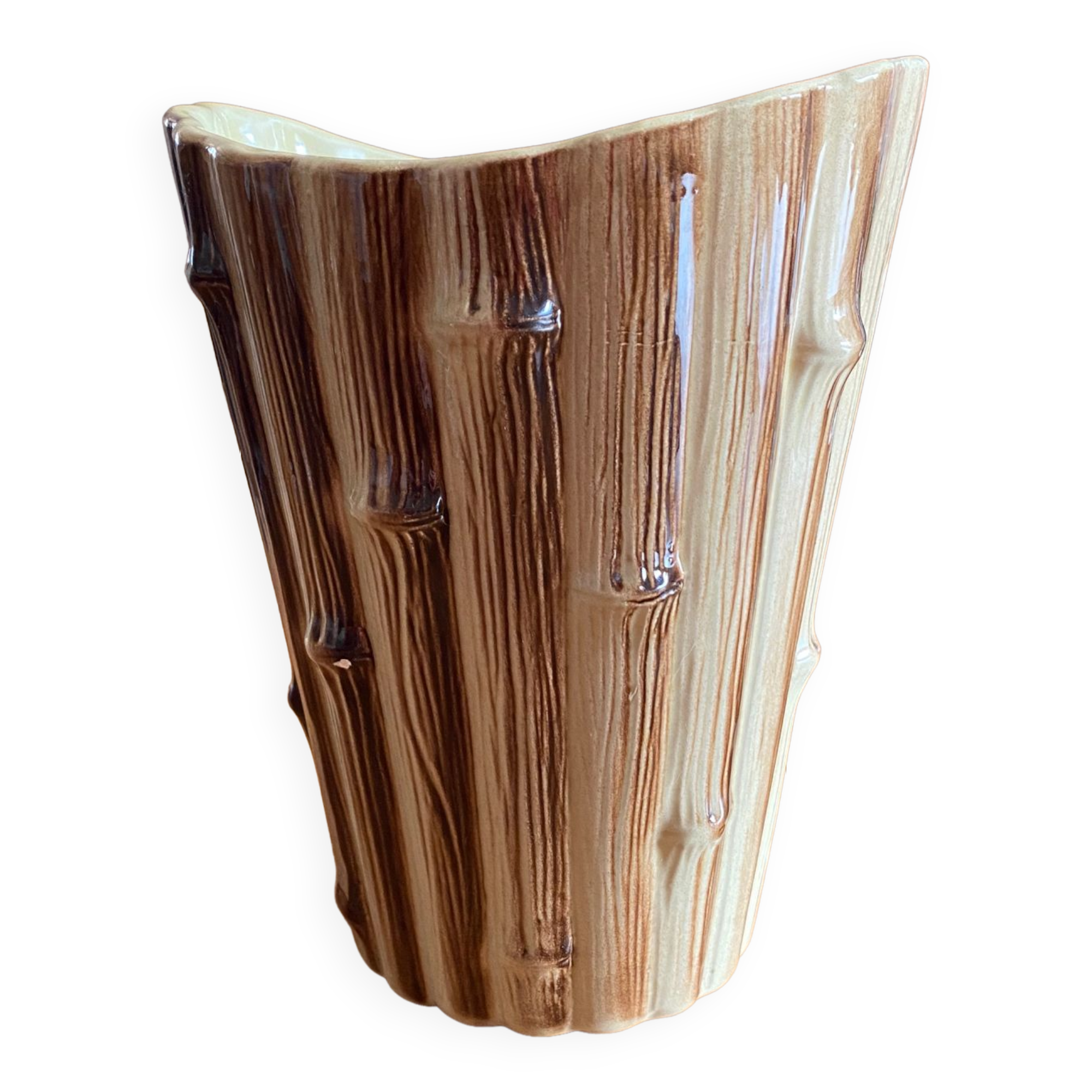 Large old vase St Clement bamboo