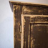 Buffet parisien en bois patiné marron