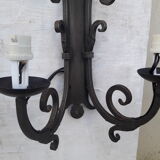 Pair of wrought iron wall light