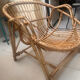 Fauteuil corbeille en rotin années 60