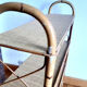 Rattan shelf on feet, vintage work 1960