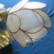 Chandelier brass mother-of-pearl capiz flowers