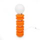 Orange and white glass floor lamp by Stilux Milano, 1970.
