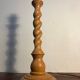 English turned wood twist lamp base from the 60s