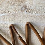 Miroir soleil osier vintage